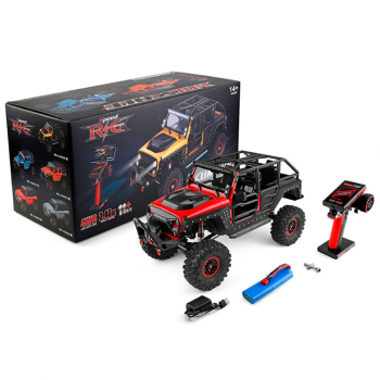 CARRO WLTOYS 1/10 DRIVING ROCK CRAWLER CLIMBING 11KM 4WD RED 104026