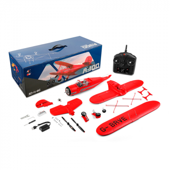 AVIAO WLTOYS BEECH D17S EPP 4CH BIPLANO 3D/6G RED A300