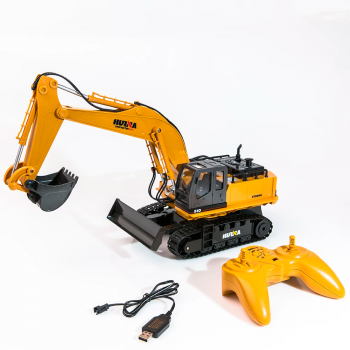 ESCAVADEIRA HUINA 1/16 COM ESTEIRA 2IN1 BULLDOZER 11CH 1531