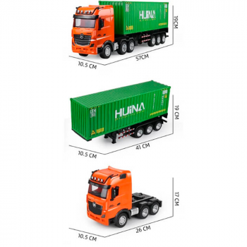 CAMINHAO HUINA 1/18 CONTAINER 9CH TRUCK 1317
