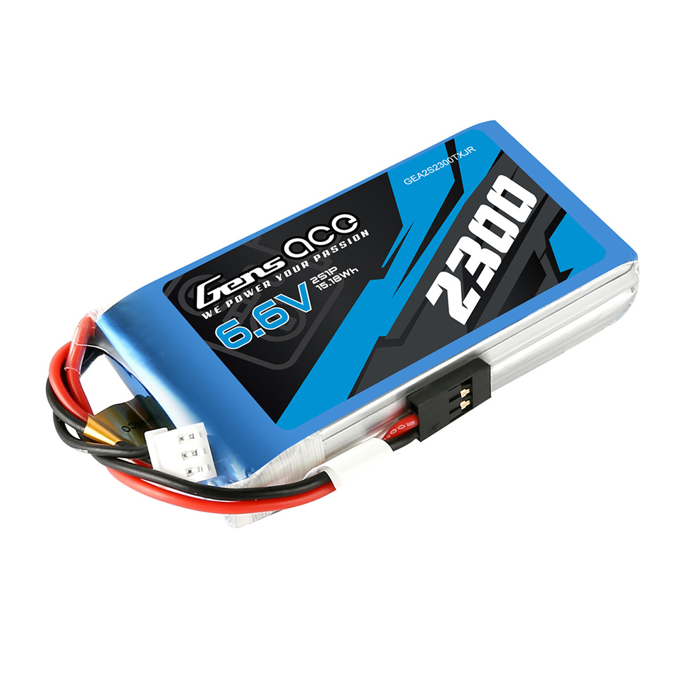 GENS ACE 6.6V 2300MAH 2S TX LIFE JR-3P PLUG GENS ACE 6.6V 2300MAH 2S TX LIFE JR-3P PLUG