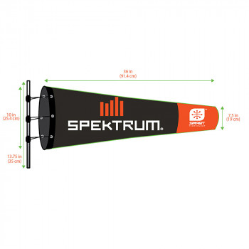 SPEKTRUM BIRUTA SMART AIRFIELD WINDSOCK 10INX36IN SPMPWS100