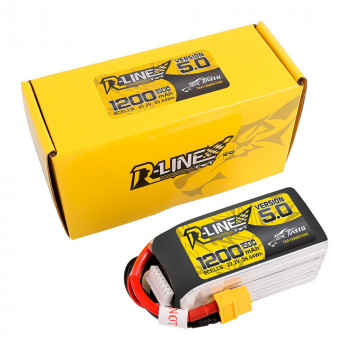 GENS ACE TATTU R-LINE 22.2V 1200MAH 150C 6S 5.0 LIPO XT60 PLUG