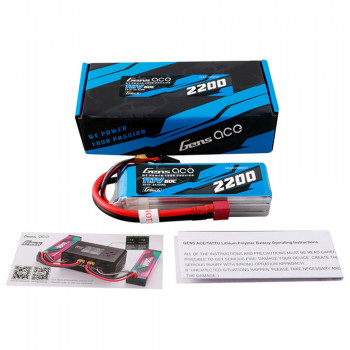 GENS ACE 11.1V 2200MAH 60C 3S G-TECH LIPO DEANS PLUG GENS ACE 11.1V 2200MAH 60C 3S G-TECH LIPO DEANS PLUG