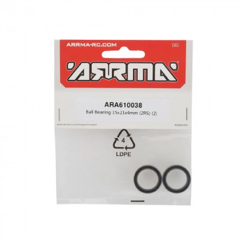 ARRMA ACC BALL BEARING 15X21X4MM (2RS) (2) ARA610038