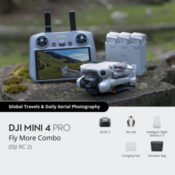 DRONE DJI MINI 4 PRO FLY MORE COMBO (DJI RC 2) (GL) REFURBISHED