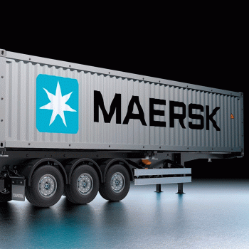 TAMIYA ACC CONTAINER TRAILER MAERSK 40FT 3 EIXO 56326