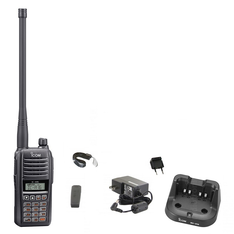 ICOM IC-A16B BLUETOOTH VHF AIRBAND TRANSCEIVER (118-137 MHZ)