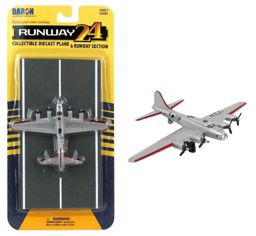 RUNWAY-24 B-17 BOMBER SILVER RW035