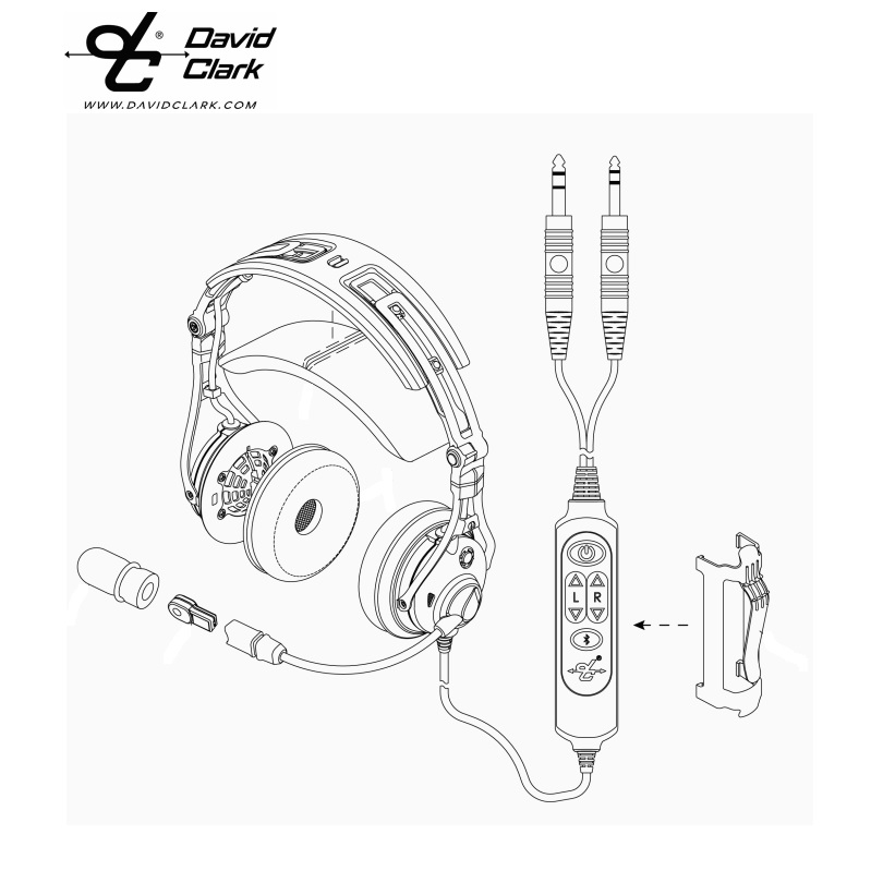 DAVID CLARK PARTS DC-PRO MICROPHONE REPLACEMENT M-55 09168P-66