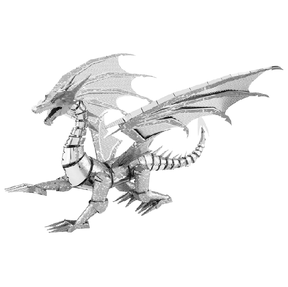 FASCINATIONS INC METAL EARTH ICX023 SILVER DRAGON