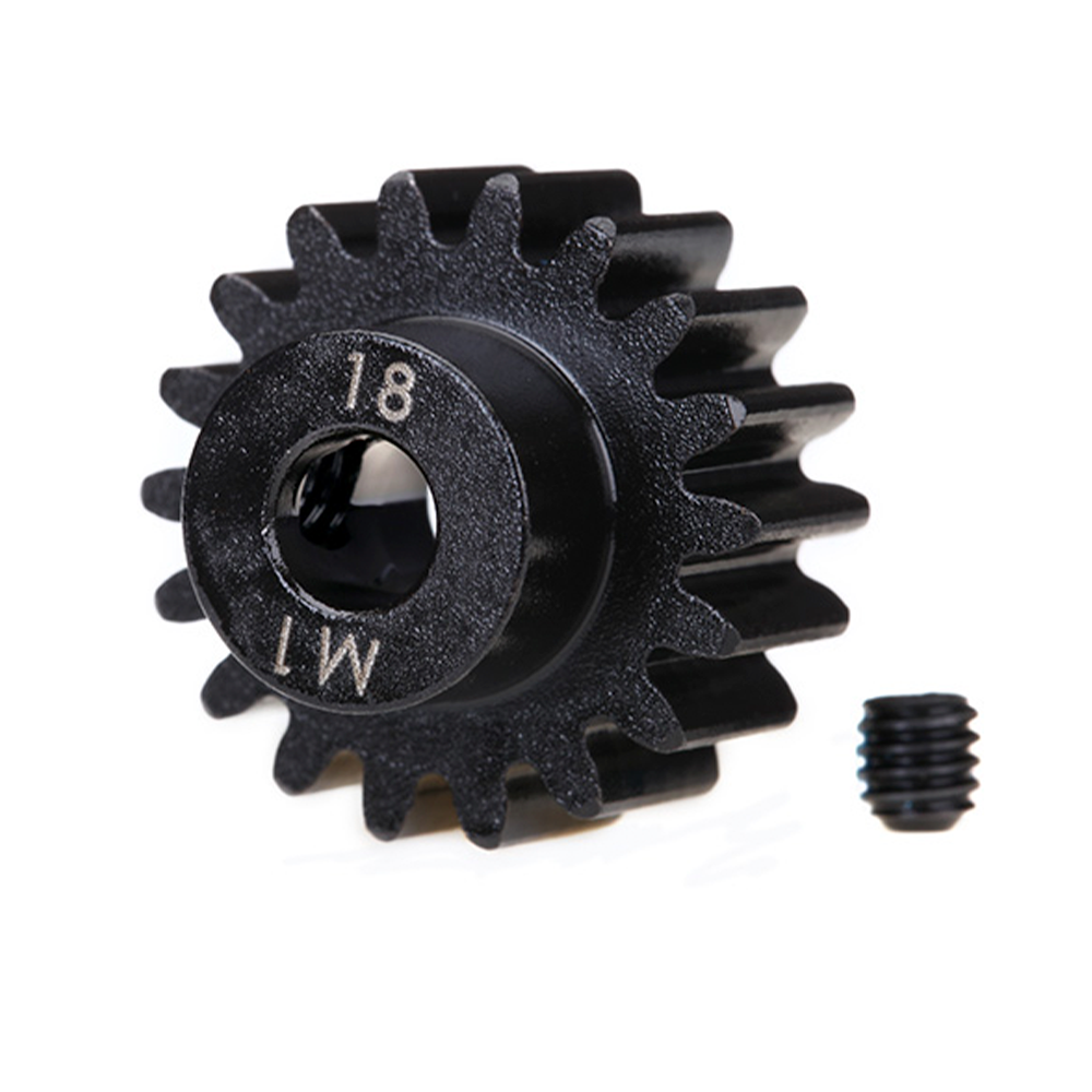 TRAXXAS ACC PINION GEAR 18-T 1.0MP MACHINED 6491R