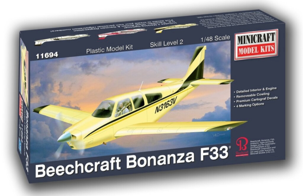 PLAST MINICRAFT BONANZA F-33 1/48 11694