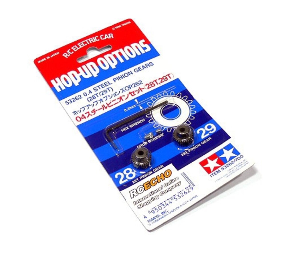 TAMIYA 53262 0.4 STEEL PINION GE 28T/29T