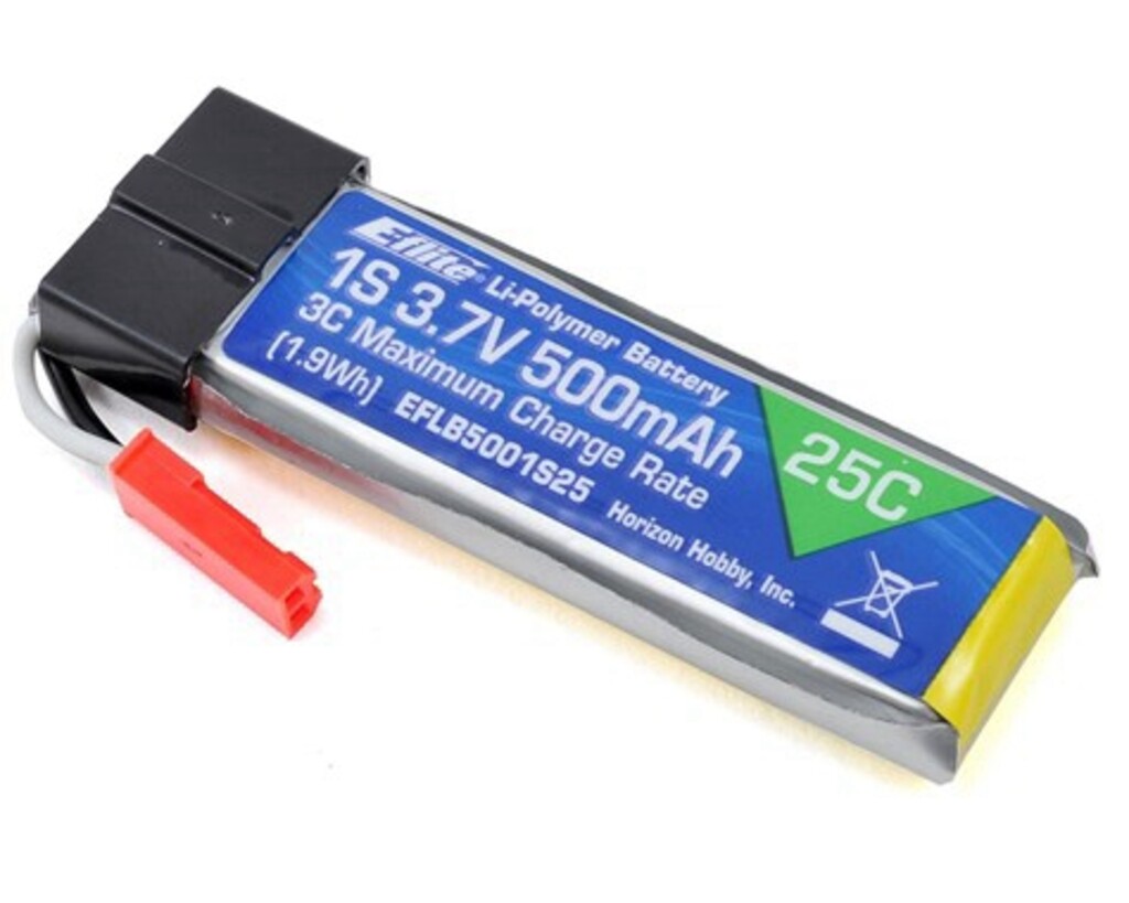 BATERIA E-FLITE 3.7V 500MAH 25C LIPO JST EFLB5001S25