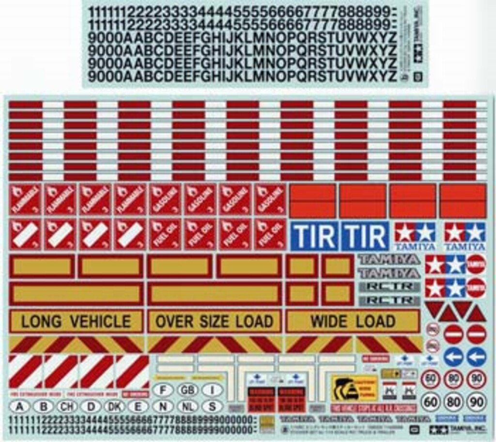 TAMIYA ACC RC STICKER SET 1/14 56534