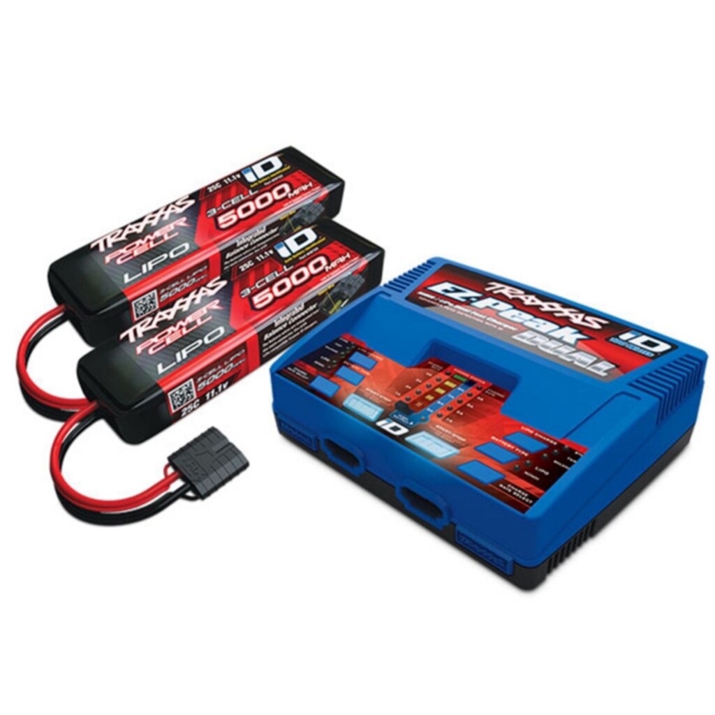 CARREGADOR TRAXXAS DUAL #2972 + 2 BATERIA 3S #2872X 2990