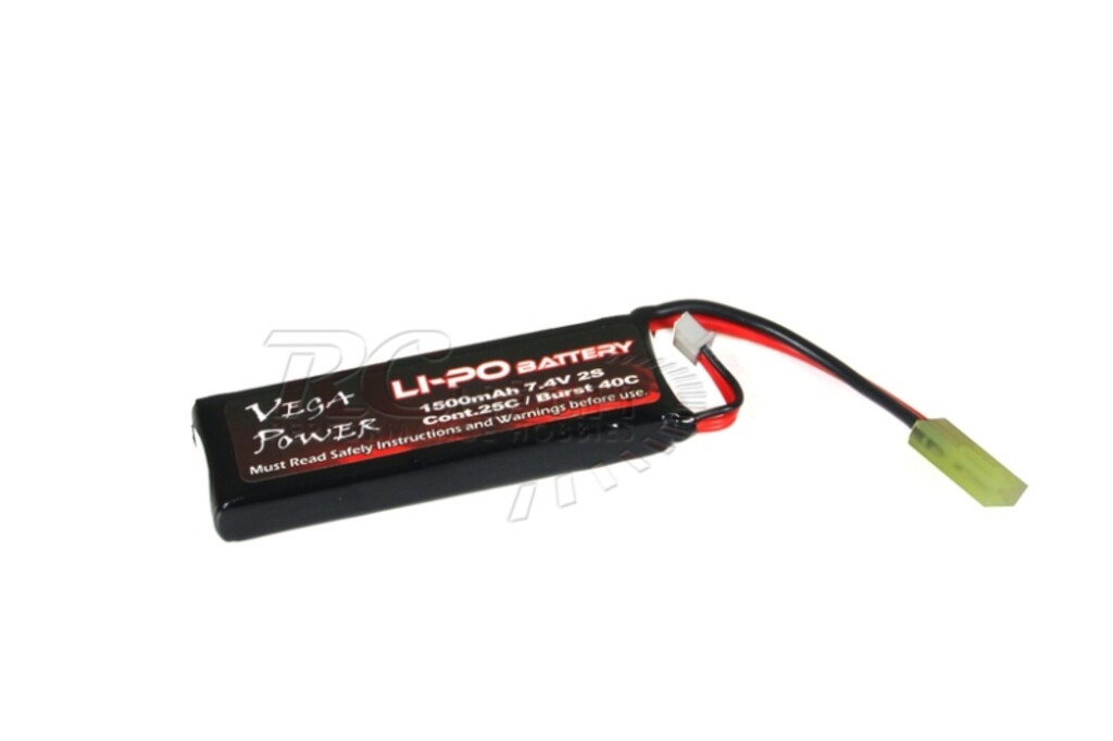 PACK HIMOTO 7.4V 1500MA LIPO 25C LP7415