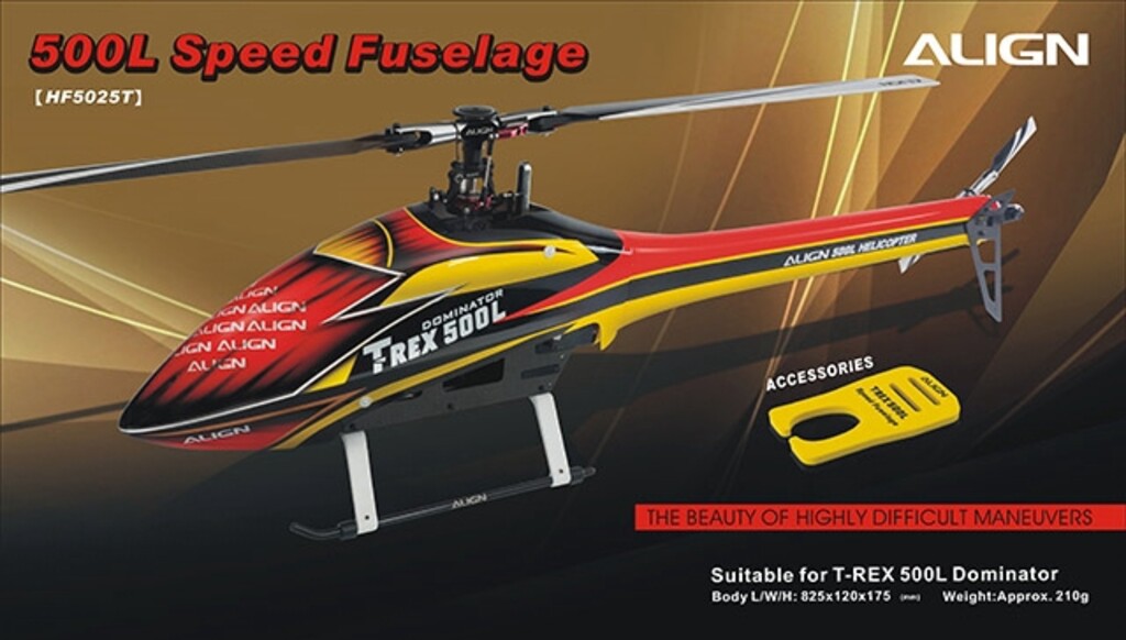 TR500L SPEED FUSELAGE YELLOW/RED HF5025T