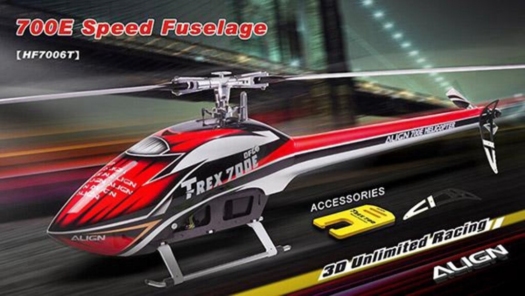 TR700E SPEED FUSELAGE RED WHITE HF7006T