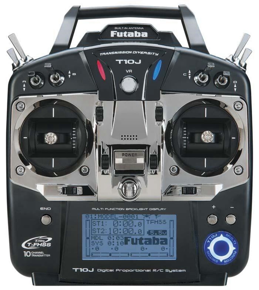 RADIO FUTABA 10CH 10J FOR AIR T-FHSS W/R3008SB 2-STICK 01004371-3