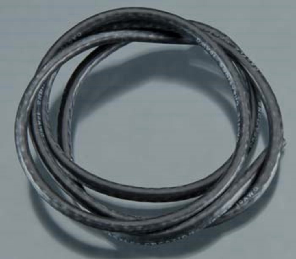 SILICONE WIRE 1M 10G BLACK CASTLE 0030