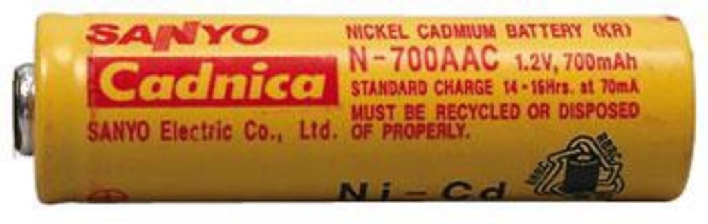 PILHA SANYO 700MA 1.2V W/TAB N700AA