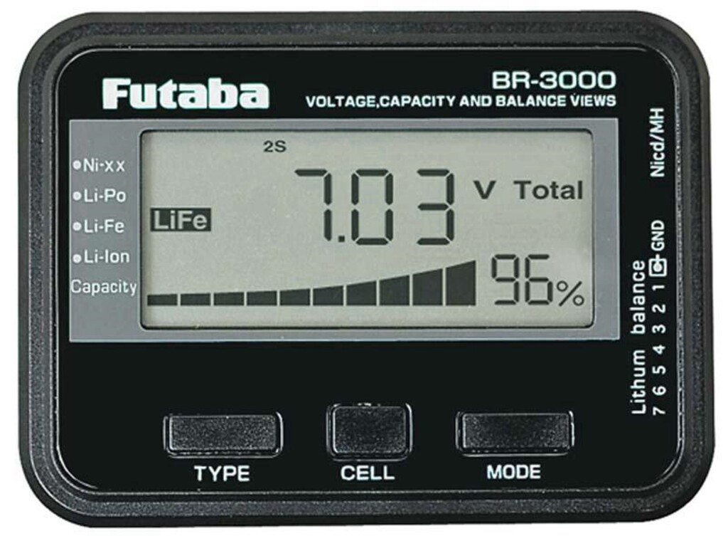 BR3000 BATTERY CHECKER FUTABA FUTM4166
