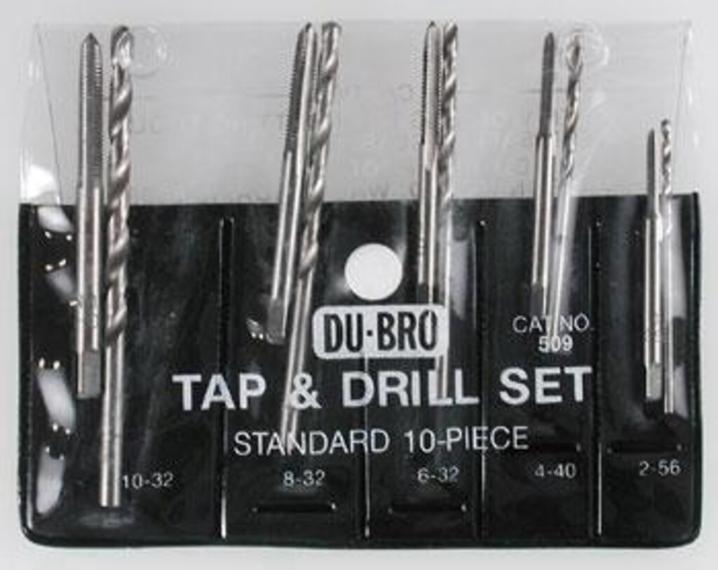 TAP & DRILL KIT 10PC POLEGADA DUBRO 509