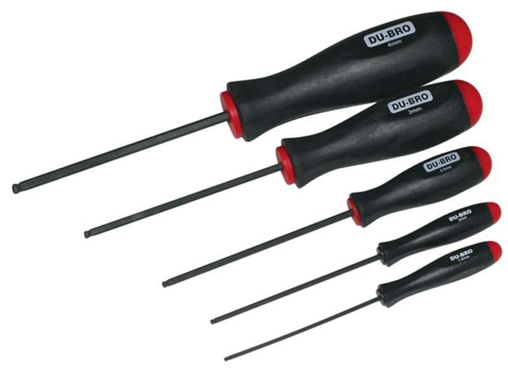 DUBRO CHAVE ALLEN METRIC BALL WRENCH SOCKET HEAD SET (5PCS) DUB453