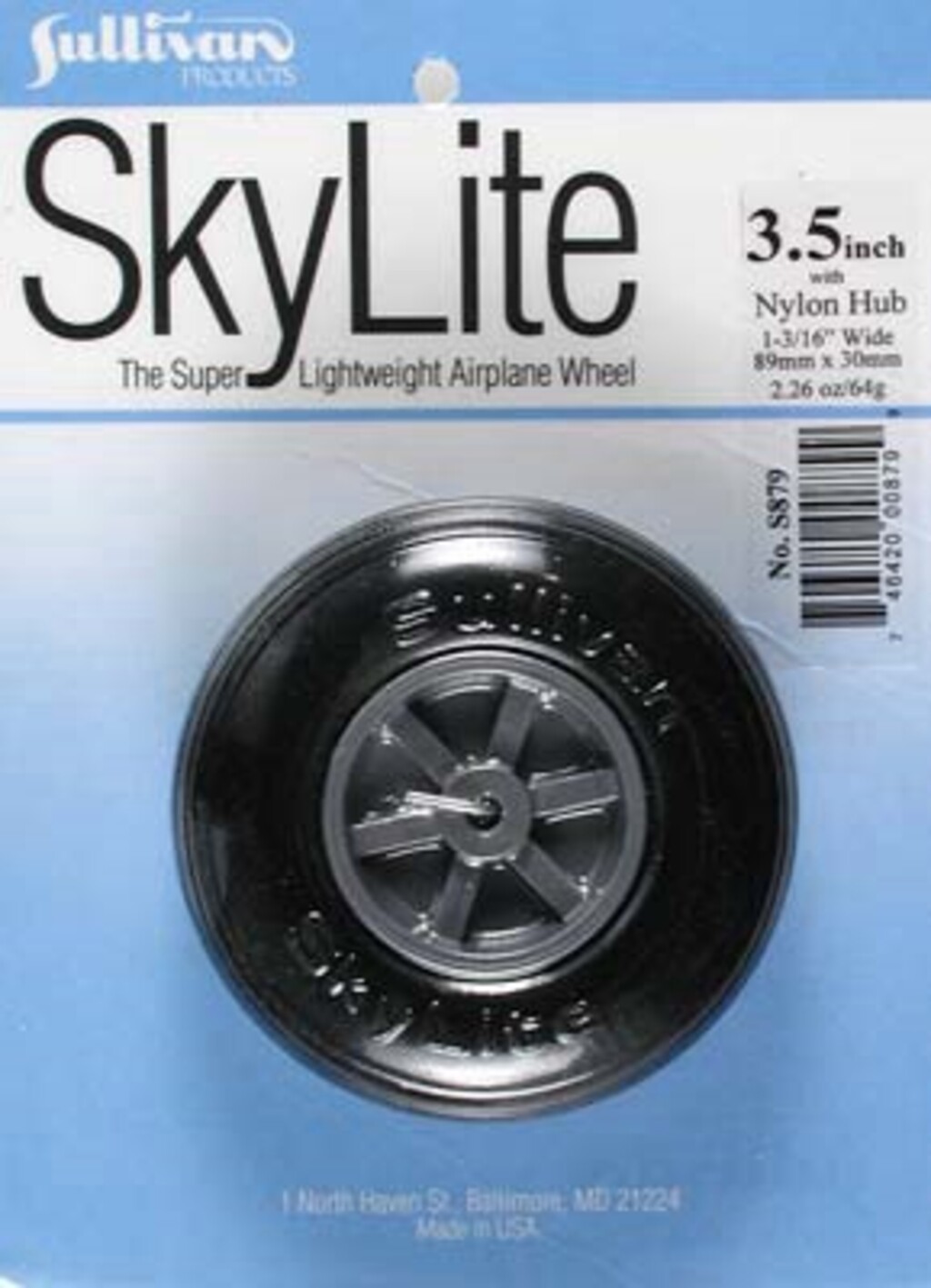 RODA SULLIVAN SKYLITE WHEEL 3-1/2 POLEGADAS S879