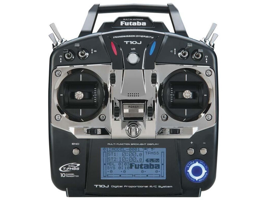 RADIO FUTABA 10CH 10J FOR HELI T-FHSS W/R3008SB 2-STICK 01004372-3