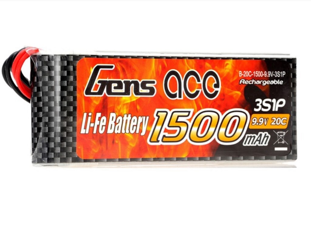 GENS ACE 9.9V 1500MAH LIFE FUT/JST PLANO