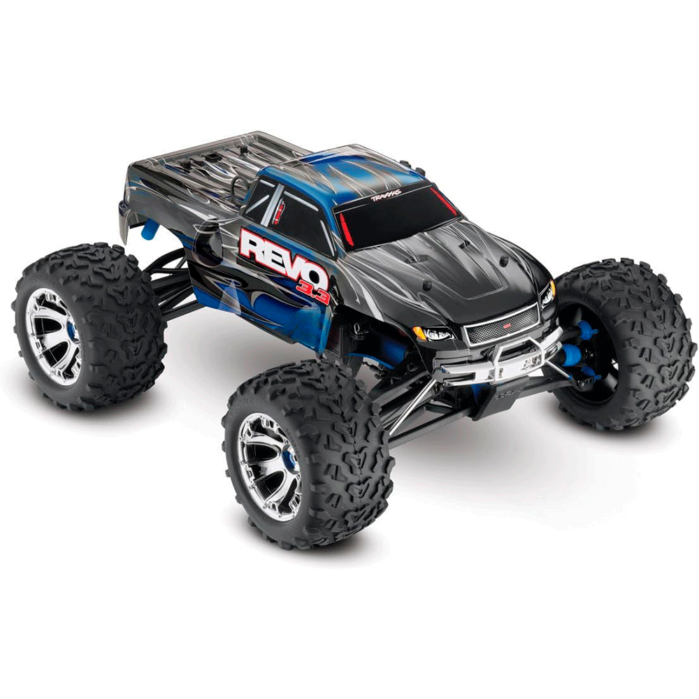 CARRO TRAXXAS 1/10 REVO 3.3 NITRO RTR 4WD TSM TQI BLUE 53097-3