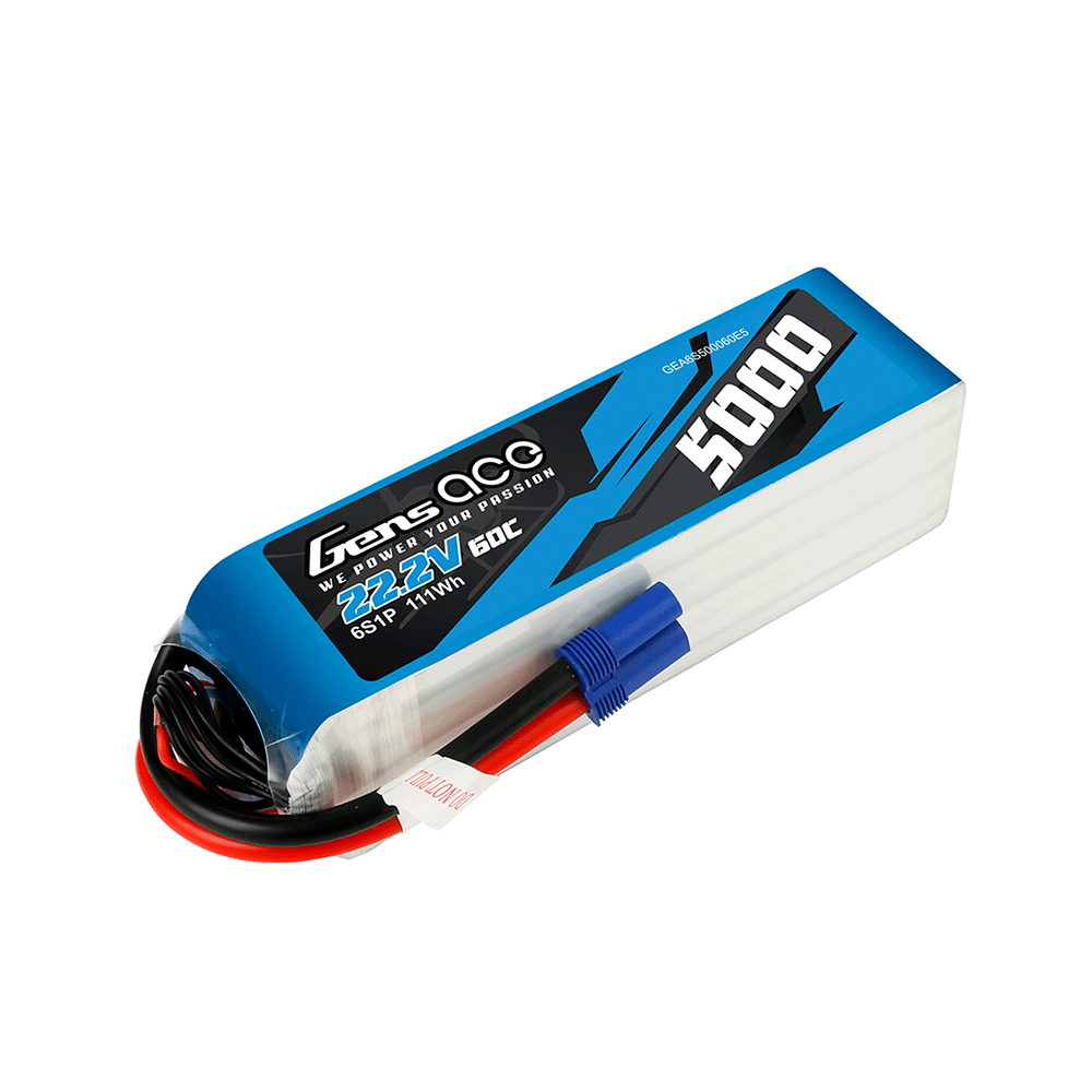 GENS ACE 22.2V 5000MAH 60C LIPO EC5 PLUG