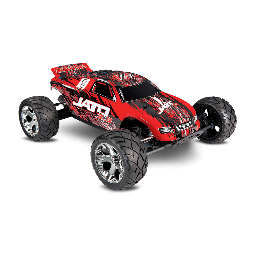 CARRO TRAXXAS 1/10 JATO 3.3 NITRO 2WD STADIUM TSM RTR RED 55077-3