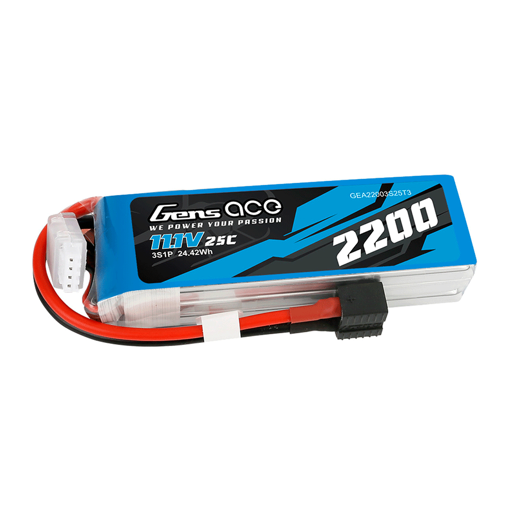 GENS ACE 11.1V 2200MAH 25C 3S XT60 CONNECTOR
