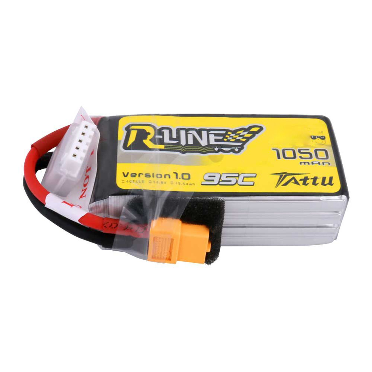 GENS ACE 14.8V 1050MAH 95C R-LINE XT60 PLUG TATTU