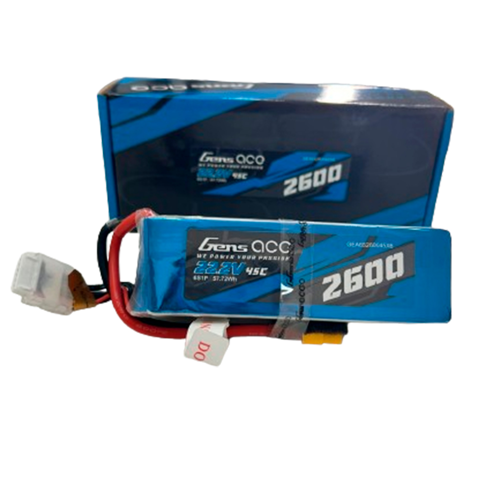 GENS ACE 22.2V 2600MAH 45C LIPO XT60 PLUG