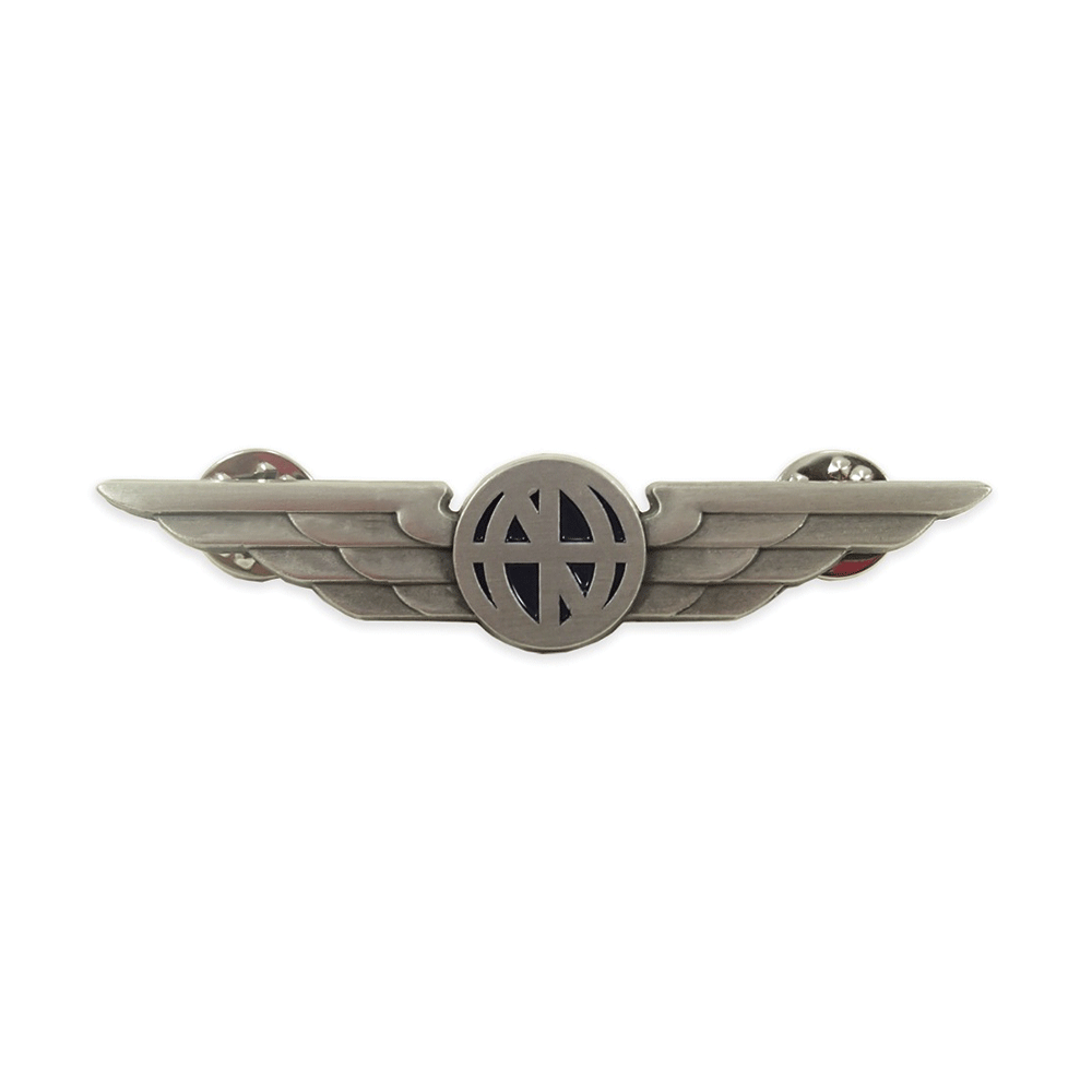 PIN PILOT WINGS LAPEL SILVER AW500-L-S