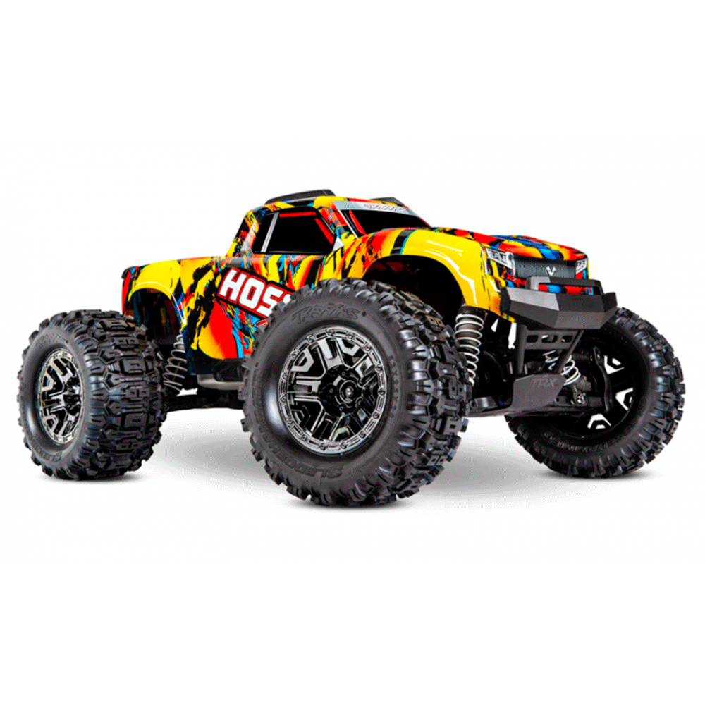 CARRO TRAXXAS 1/10 HOSS 4WD VXL 3S MONSTER-T TQI SOLAR FLARE 900764