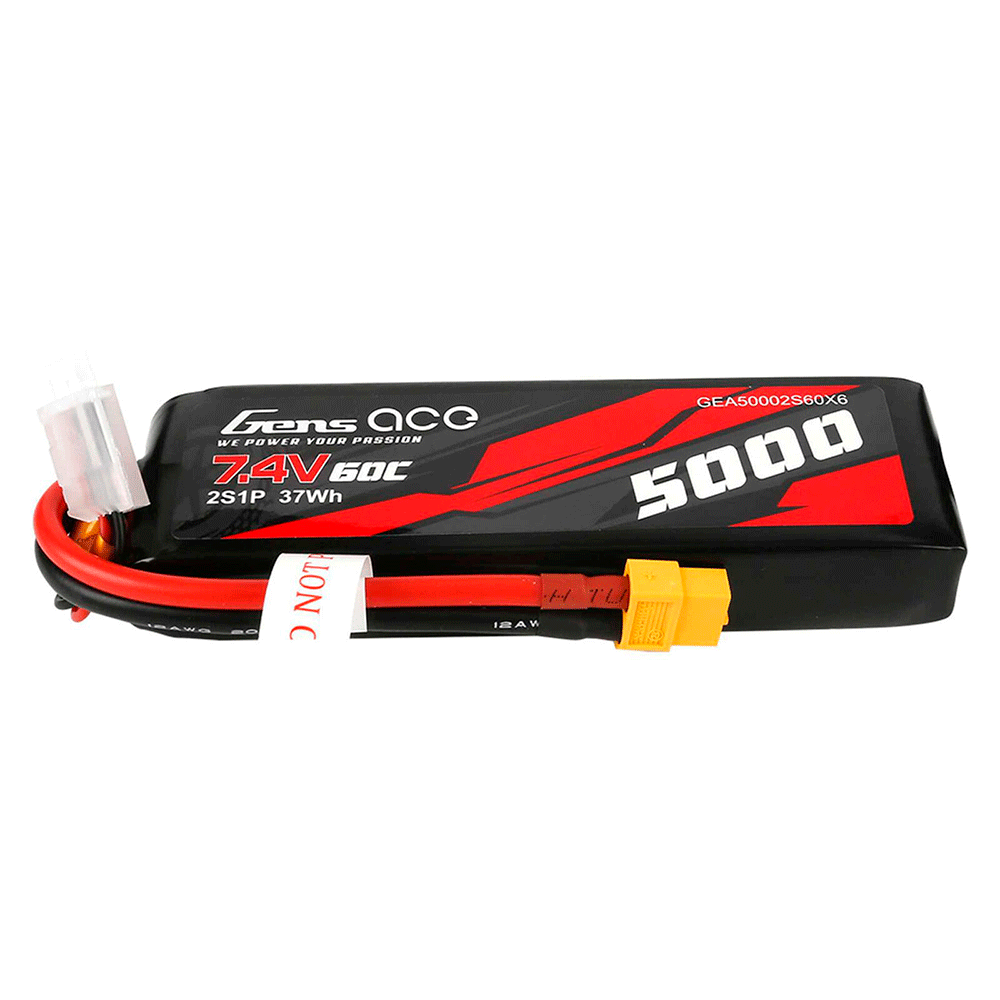 GENS ACE 7.4V 5000MAH 2S 60C SHORT-SIZE XT60