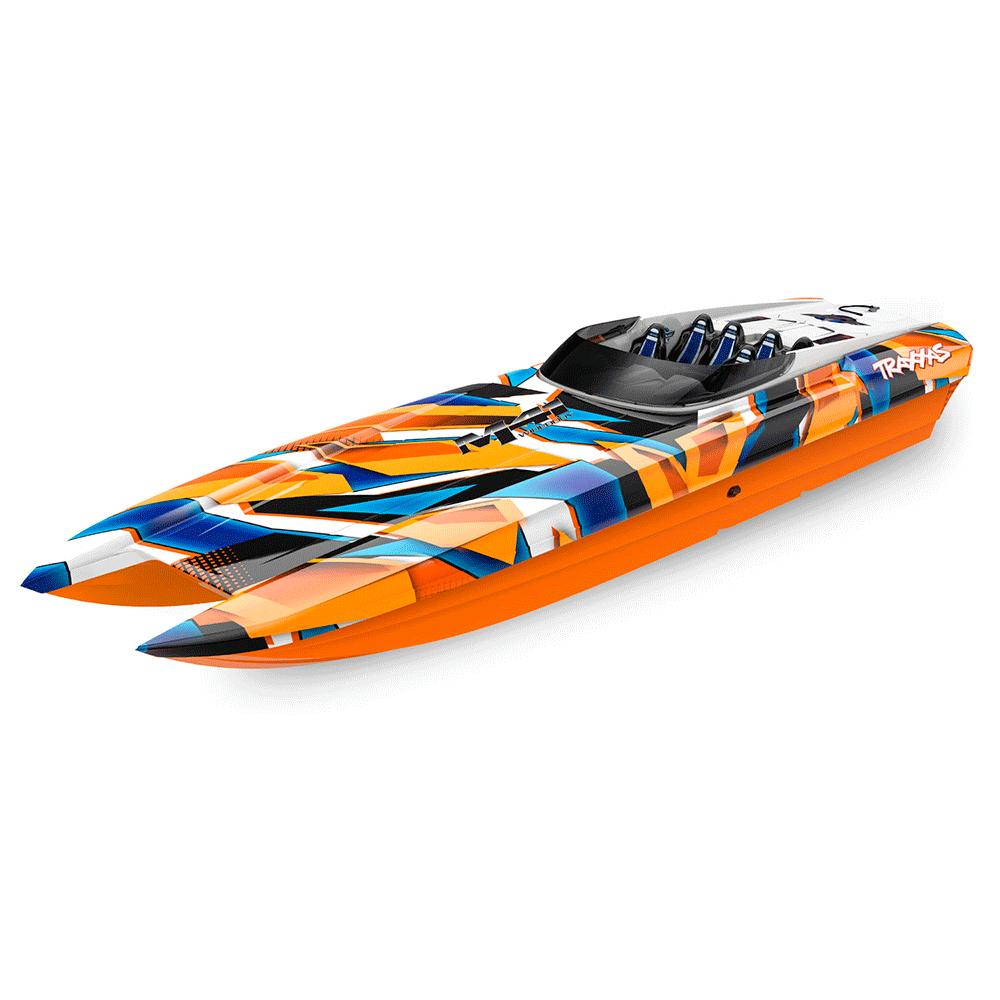 LANCHA TRAXXAS DCB M41 CATAMARAN RTR TQI TSM ORANGE 57046-4