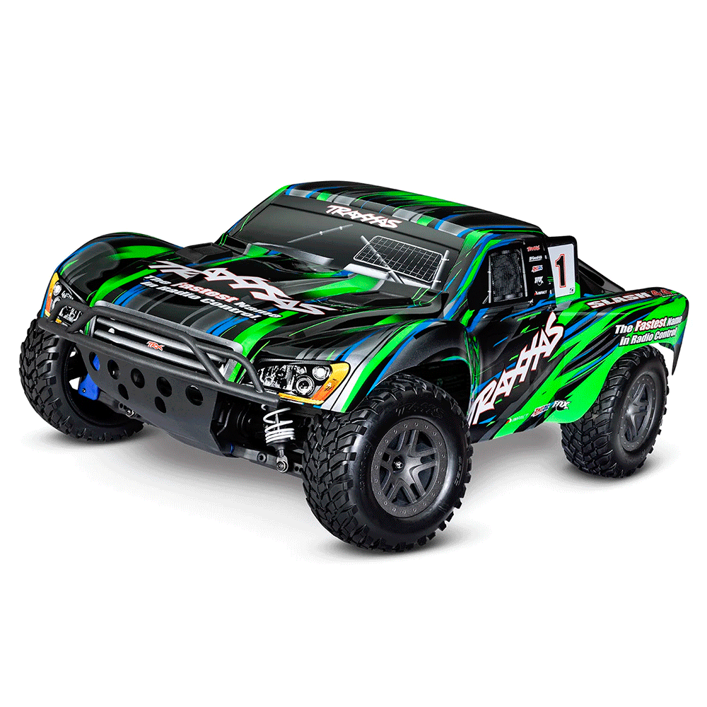 CARRO TRAXXAS 1/10 SLASH 4WD BLX 2S TQ GREEN 68154-4