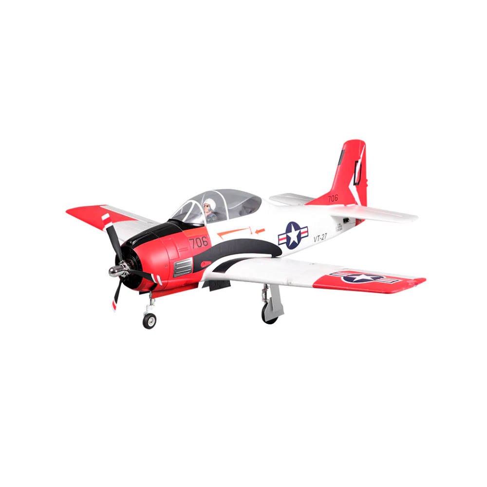 AVIAO FMS T-28D TROJAN V4 1400MM PNP RED FMS083PRD