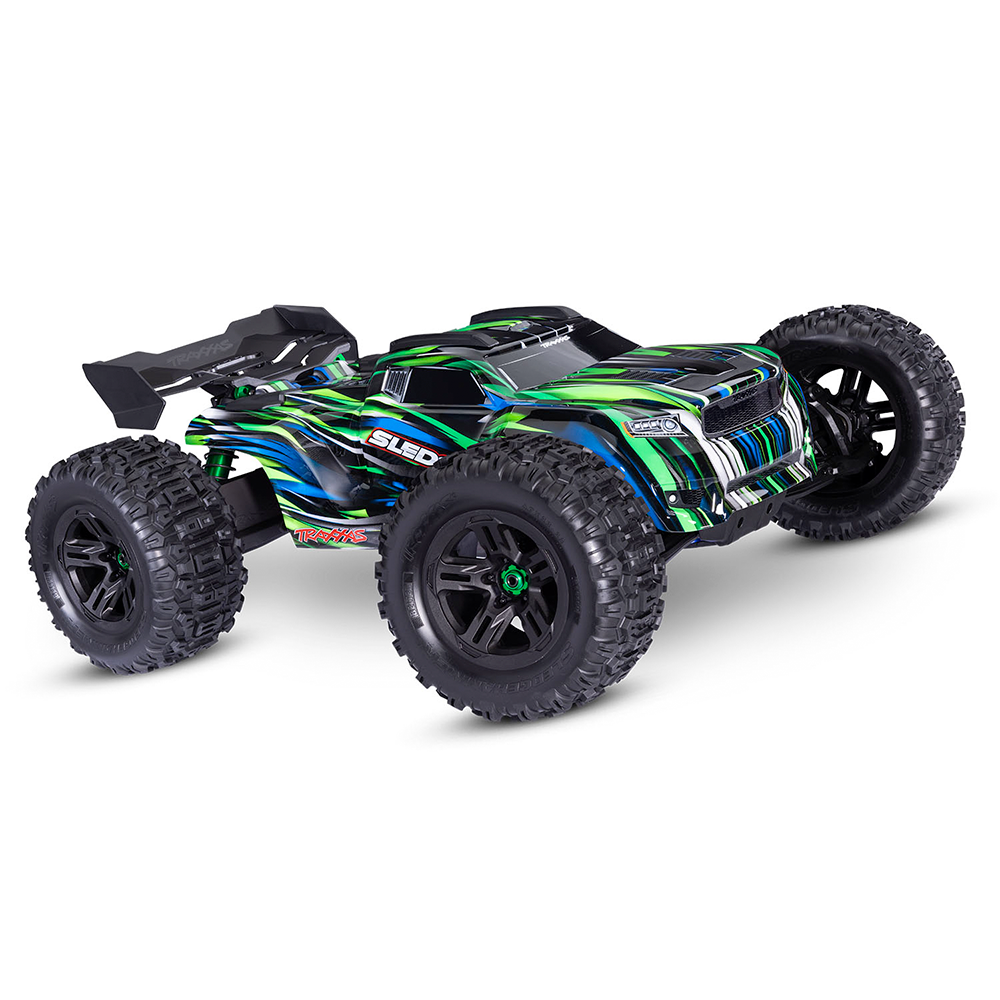 CARRO TRAXXAS 1/8 SLEDGE BLX 6S 4WD TQI BELTED GREEN 95096-4