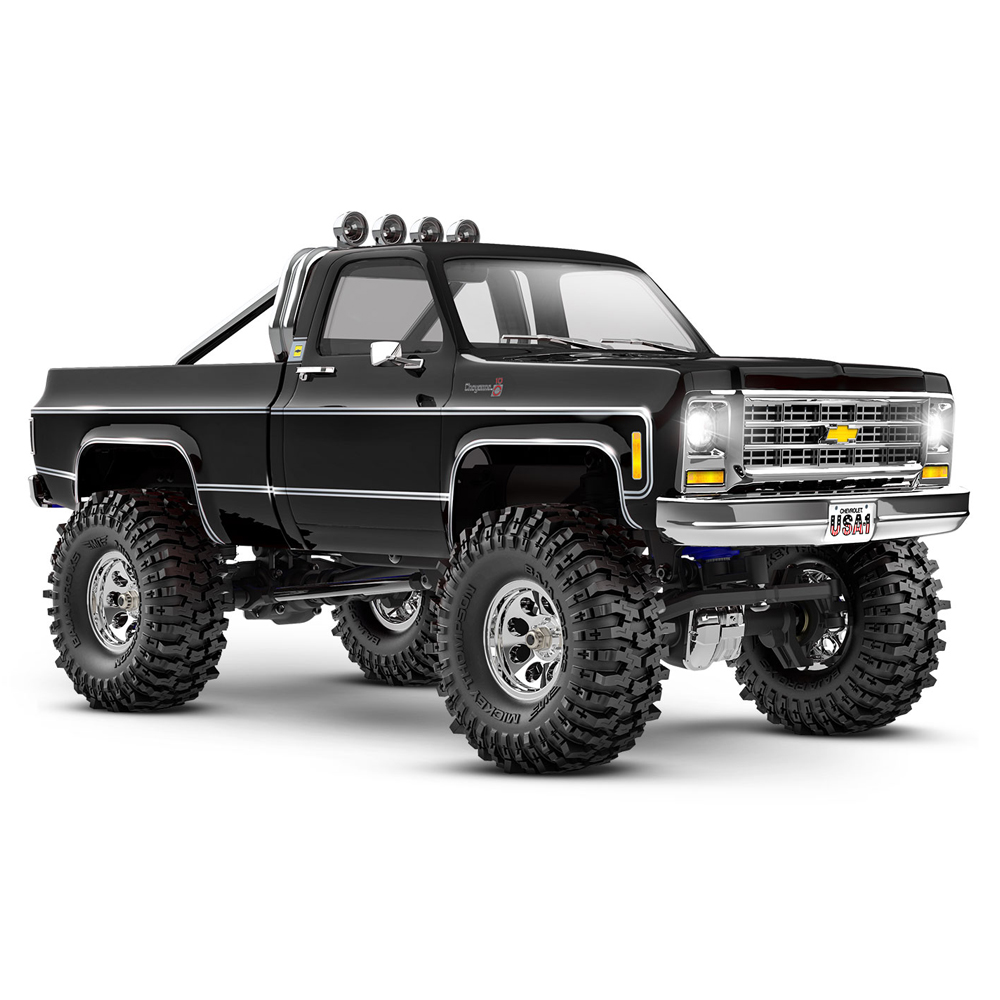 CARRO TRAXXAS 1/18 TRX-4 CHEYENNE 79 K10 CRAWLER RTR TQ BLK 97064-1