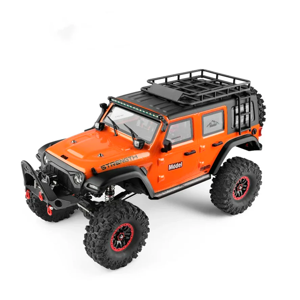 CARRO WLTOYS 1/10 JEEP STRENGTH CLIMBING 11KM 4WD METAL ORANGE 104010