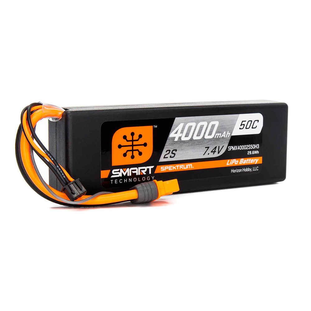 BATERIA SPEKTRUM 7.4V 4000MAH 2S 50C SMART LIPO IC3 SPMX40002S50H3