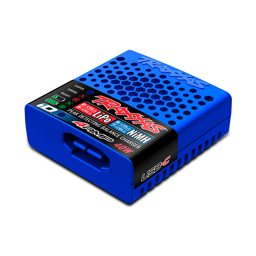 CARREGADOR TRAXXAS EZ-PEAK 40W USB-C 4-AMP NIMH/LIPO BALANCE ID 2985